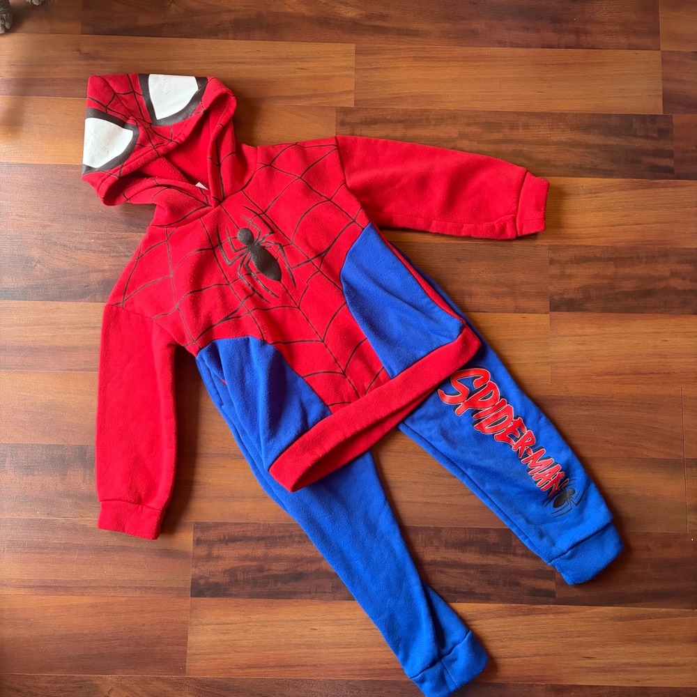 Marvel Spider-Man Boys Red Blue Fleece Hoodie and Joggers‎ Set Size 6 32P6937SP